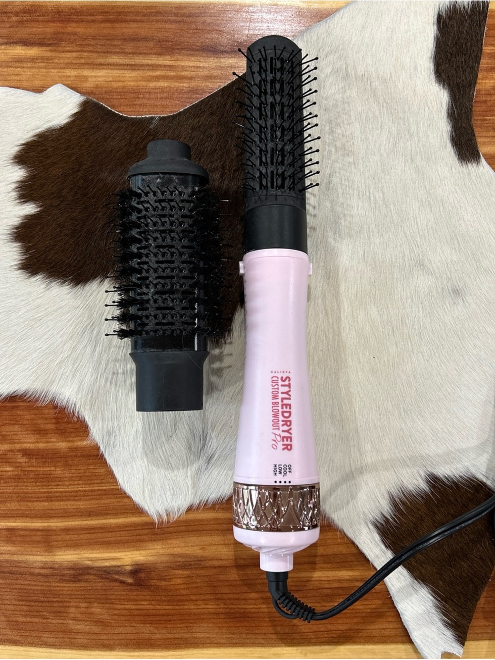 Calista StyleDryer Pro Hair Drying Blowout Brush Style Pink